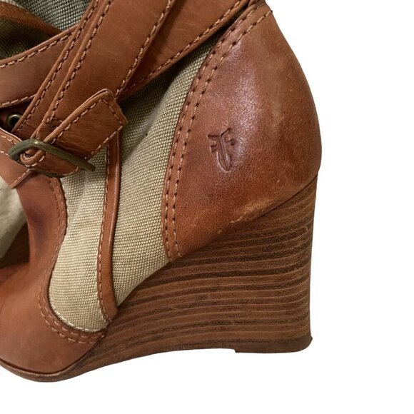 Frye Canvas Corby Wedge Boots - Picture 4 of 8